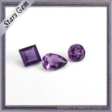 Gemstone Amethyst semi precioso natural roxo claro para a jóia